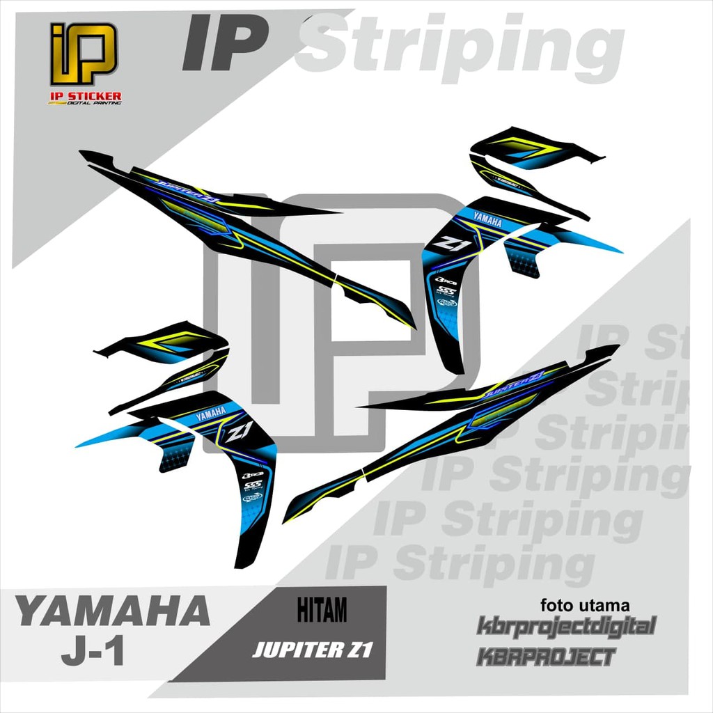 (cod) stiker motor - striping jupiter z1- motor yamaha - motor – jupiter z1 - Racing J-1