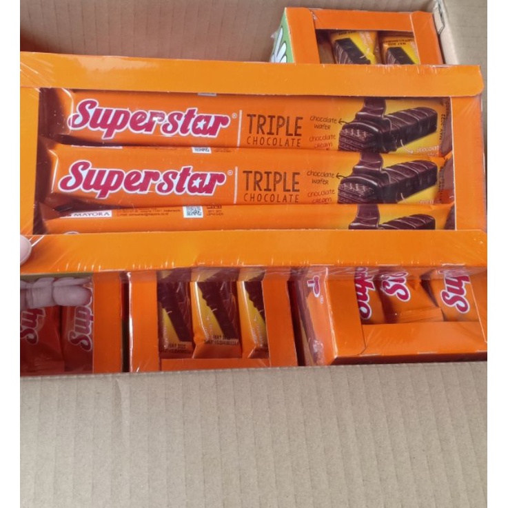 

super star triple chocolate box 12x18gr