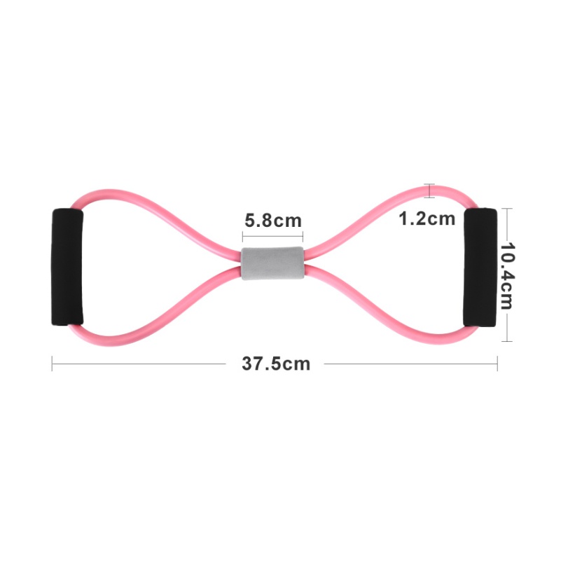 Tali Stretching Rope Olahraga 8 Toning Tube Tali Karet Elastis Stretch Rope Fitness Gym Resistance - FH8