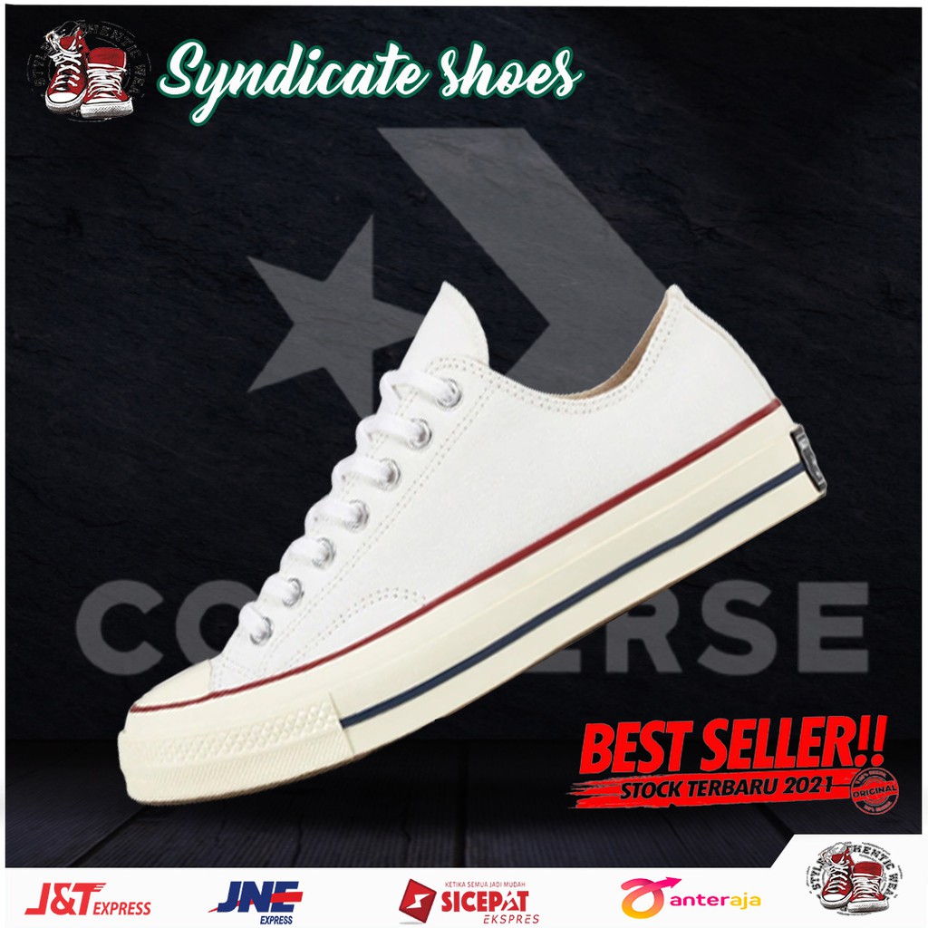 Sepatu Converse CT 70s Premium Low Putih Gading Cream Pria Wanita Original BNIB