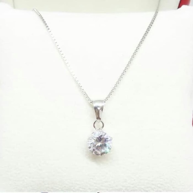 JBCKL002 PERHIASAN KALUNG & LIONTIN BOLA DISCO PERAK SILVER 925 LAPIS EMAS PUTIH ORIGINAL