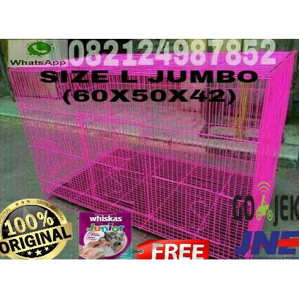 Kandang Kandang Hewan Peliharaan Besi Lipat Size L 60x50x42 U