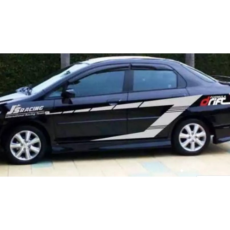 Stiker Mobil Sedan Stiker Cutting JS Racing Stiker Mobil Sedan Corolla Vios Atlis Camry Terbaru
