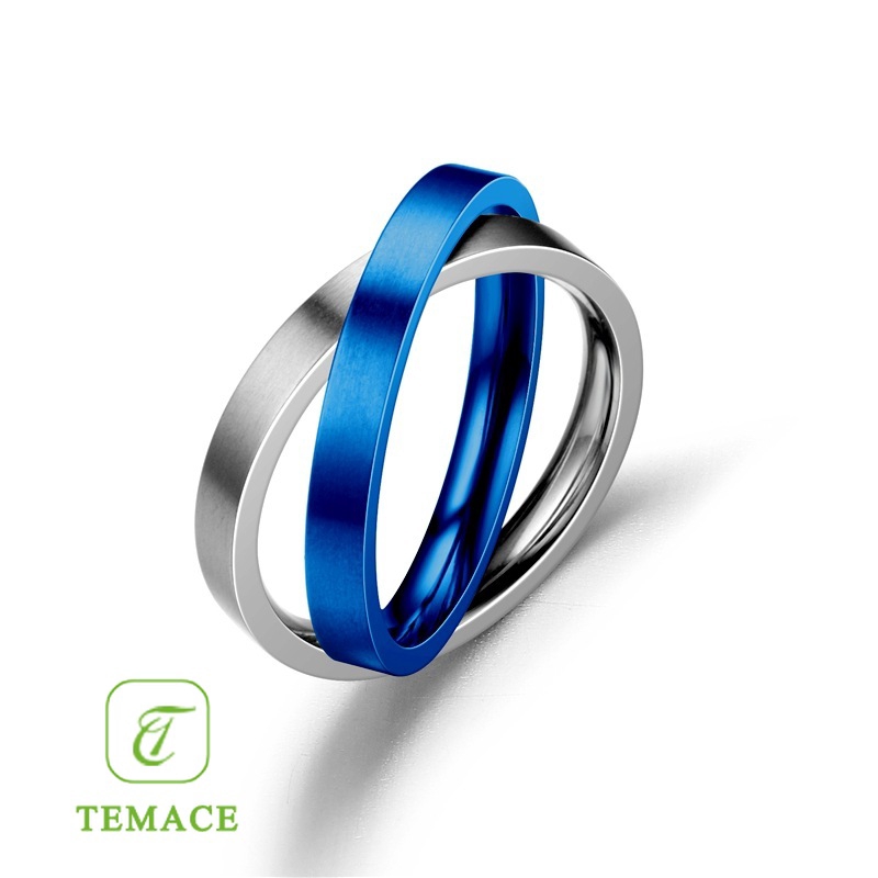 Cincin Titanium Wanita Lapis Emas Anti Karat CT20-18