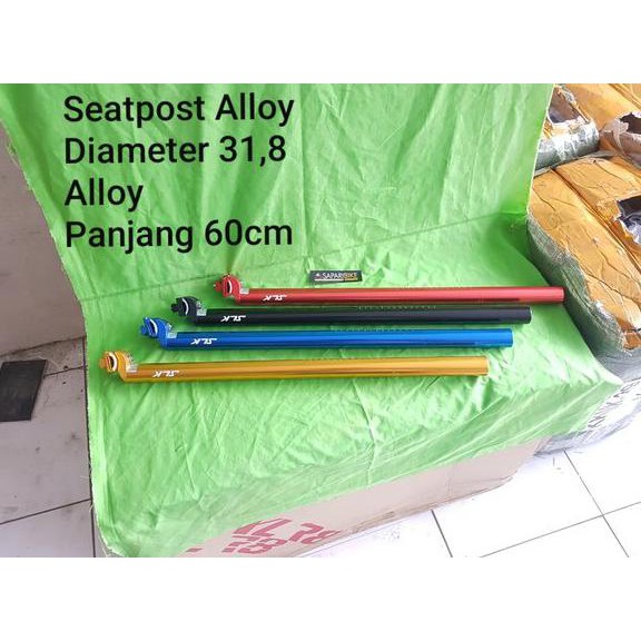 PROMO !! SEATPOST SELI FOLDING BIKE SEPEDA LIPAT ALLOY TAIWAN 31.8 MM .. BUKAN LITEPRO  BISA