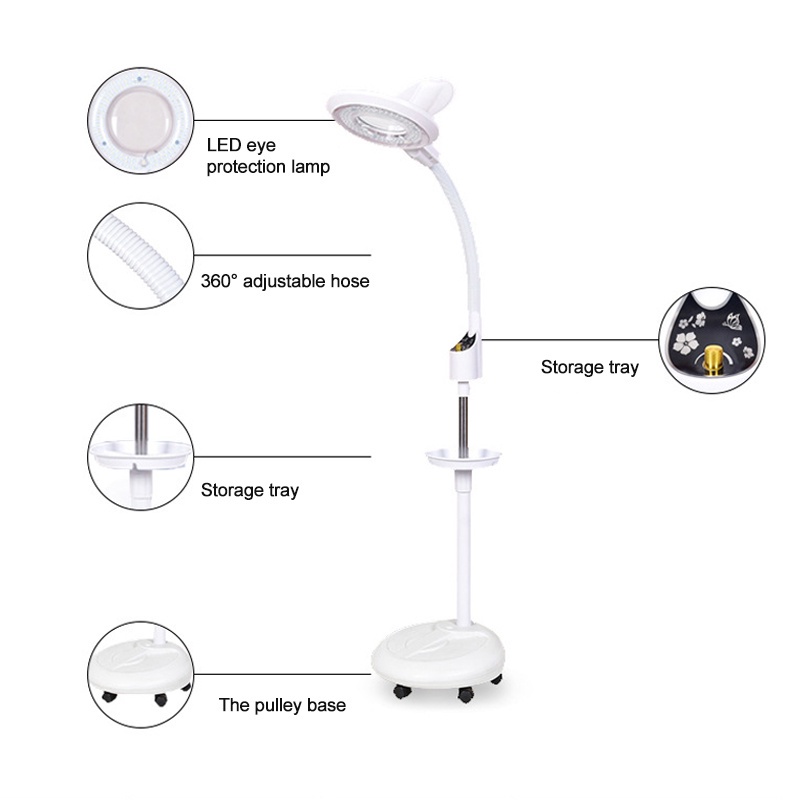 Lampu Facial LED Magnifiying Lamp Sangat Fleksibel Buat Klinik Kecantikan Dokter Gigi Dll Magnifiying Lamp Skincare