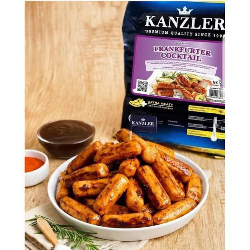 Sosis Kanzler 360gr / 500gr | Beef Cheese Sausage Crispy Chicken Nugget Bockwurst Wiener Garlic Frankfurt Cocktail Black Pepper Bratwurst Cordon Bleu German 300gr