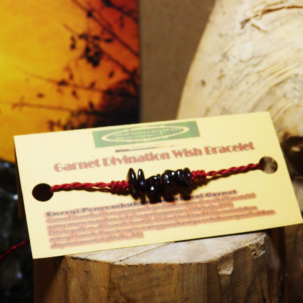 SALE 9.9 Gelang Garnet Divination Wish Bracelet