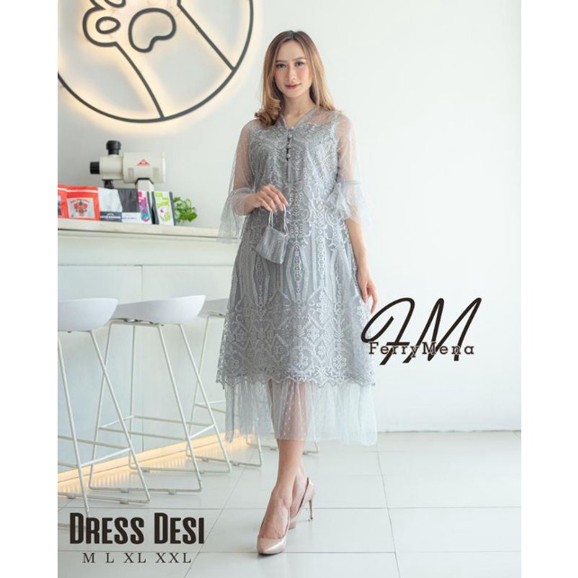 MINI DRESS DESI // BAHAM TILLE SAPTO PREMIUM MIX TILLE DOT // By Ferry Mena