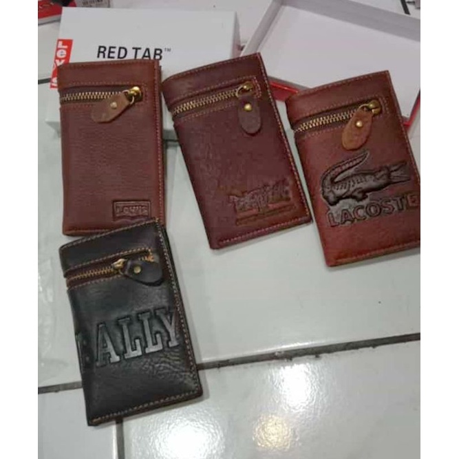 Dompet semi panjang tanggung pria wanita kulit asli import bermerk