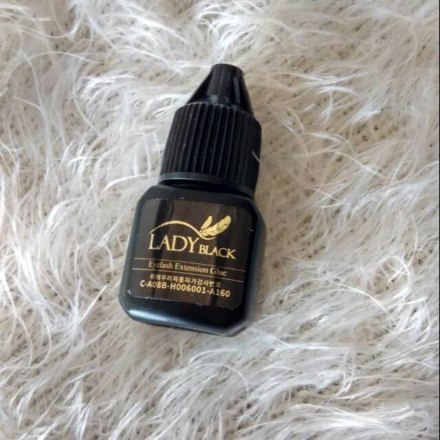 LADY BLACK GLUE 5 &amp; 10g (with pouch) Eyelash Extension Glue / Lem Bulu Mata