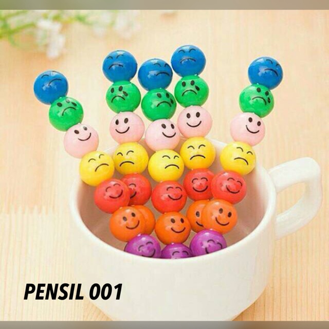 

PENSIL 001 | PENSIL SUSUN RAINBOW SMILEY