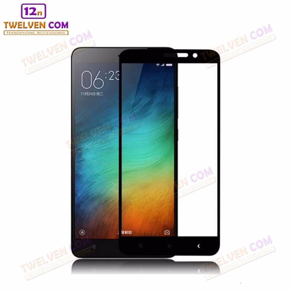 [FLASH SALE] zenBlade 5D Full Cover Tempered Glass Xiaomi Redmi 3 Pro - Black