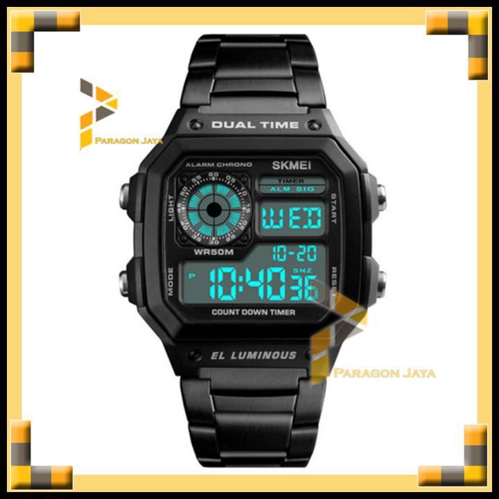 PROMO JAM TANGAN PRIA DIGITAL SPORT SKMEI 1335 ORIGINAL SILVER CASIO CITIZEN 