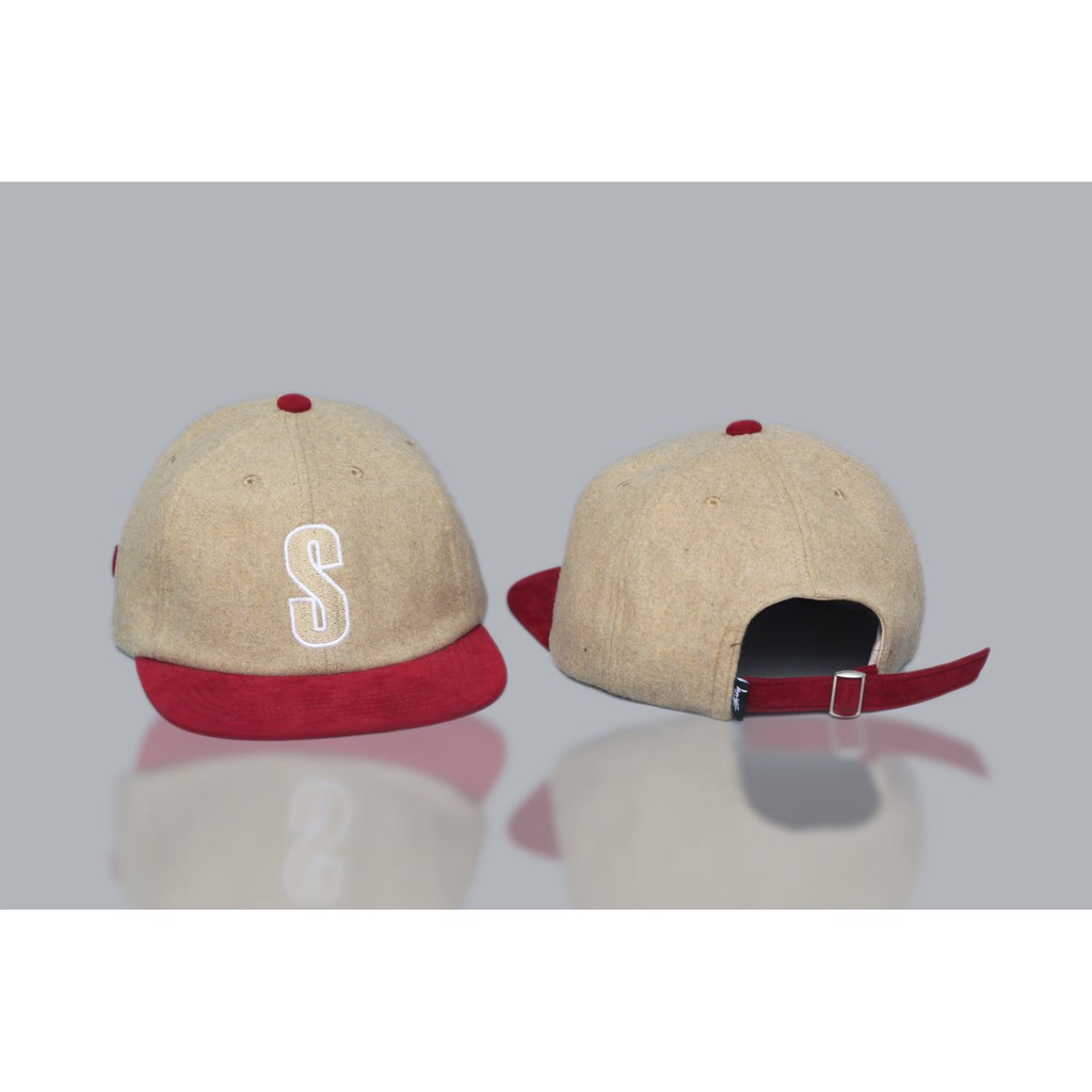 Topi 6 Panel Stussy Vintage Logo S Cap Strapback Full Tag