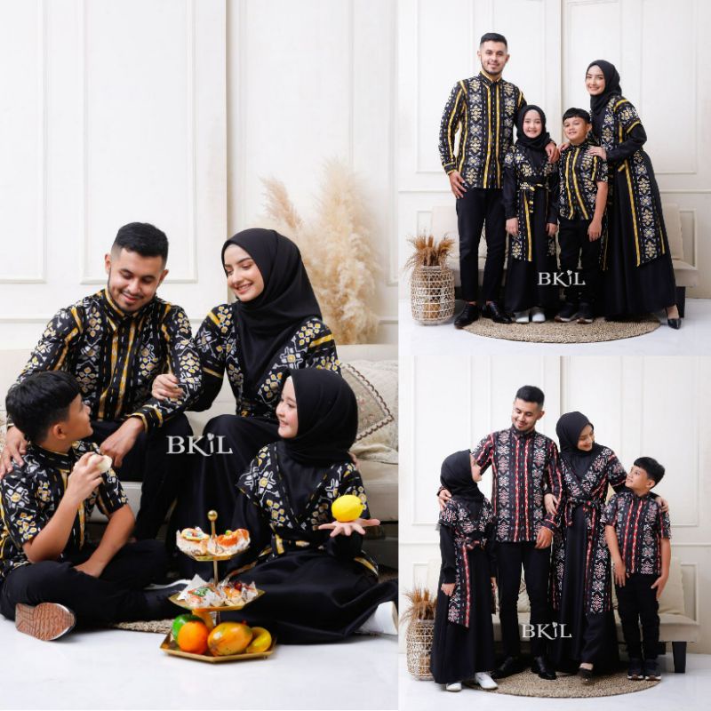 BAJU COUPLE KELUARGA BATIK SET FAMILY TERBARU SARIMBIT KELUARGA AYAH IBU ANAK MODERN