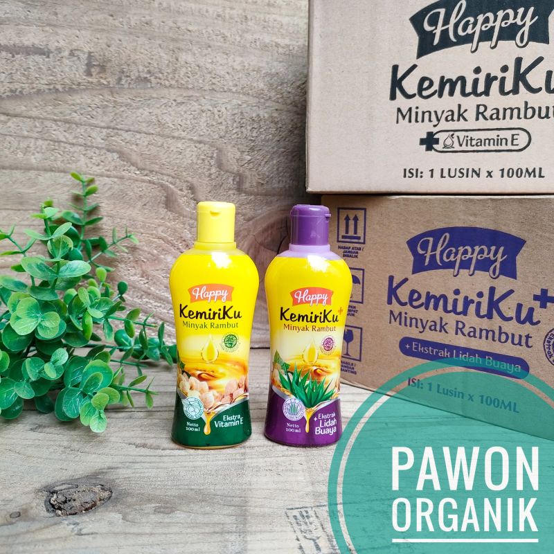 Happy KemiriKu MINYAK RAMBUT Minyak Kemiri untuk Rambut  Original Lidah buaya