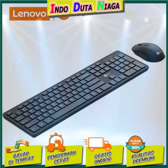 IDN TECH - Lenovo Lecoo Keyboard Mouse Combo Set Wireless - KW201