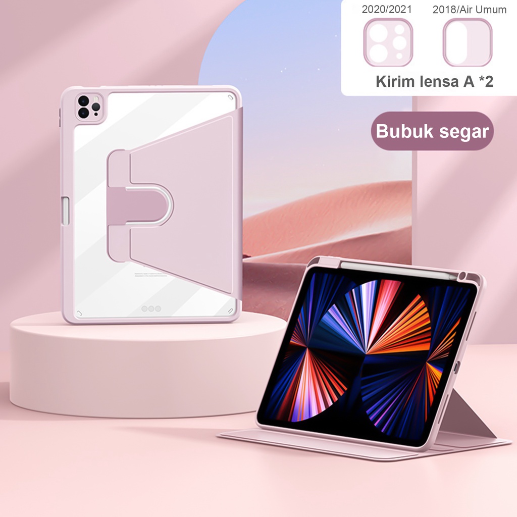 Kasus iPad Air 4 iPad mini 6 Magnetic Cover Tablet Stand 360° Putar Cover untuk Pro 11 10.2 10.9 11 12.9 Air 2020 Cover