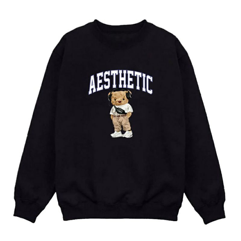 Sweater Crewneck Terbaru Bear Unisex Pria Wanita M-XL