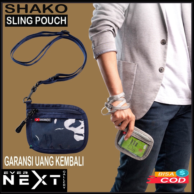 Tas kalung leher mini dompet sling pouch wallet tas slempang dompet kartu atm koin unisex tas selempang gantung mini dompet pria wanita waterproof anti air kualitas original distro terbaru