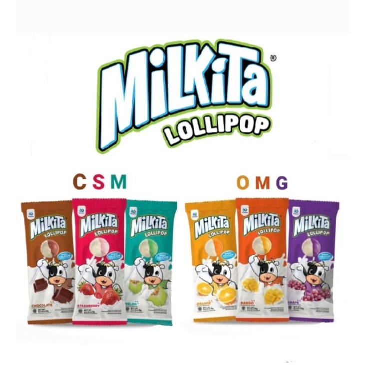 

Milkita Lollipop Hanger - Milkita 1000 Renceng Renteng - Permen Milkita Susu lolipop - Milkita Assorted Coklat Stroberi Melon Orange Mango Grape