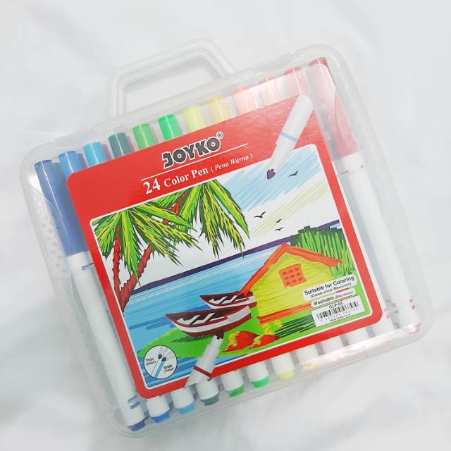 

[READY STOCK] JOYKO COLOR PEN 24 WARNA WASHABELS