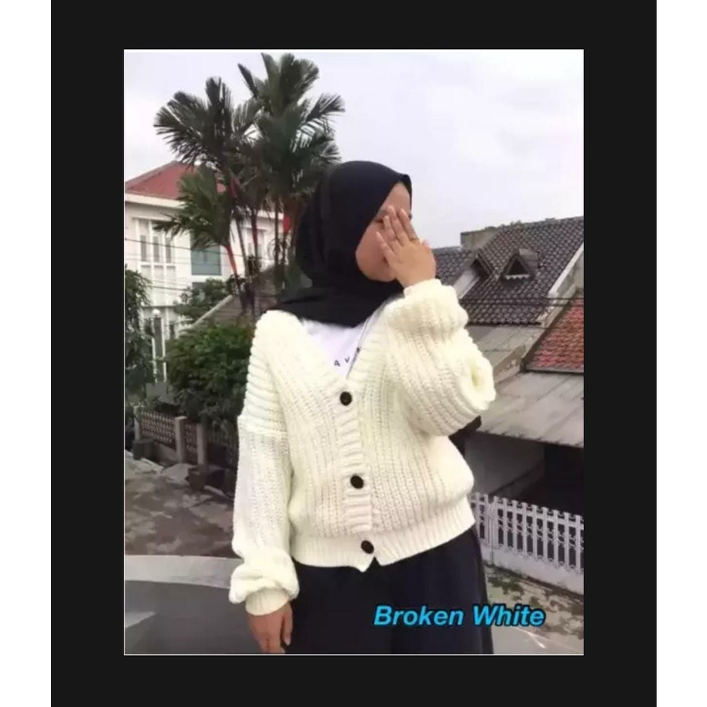 MUKZHOP - CARDIGAN RAJUT / rajut premium / cardigan crop rajut / outer wanita kekinian / cardigan lengan panjang / terlaris