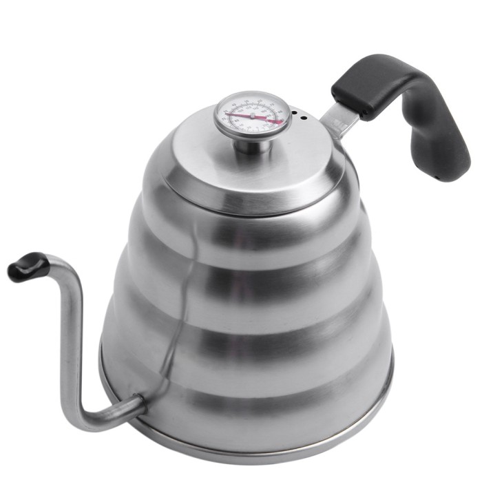 Coffee Maker Pot V60 Drip Kettle Teko Barista Kopi 1 Liter with Thermo