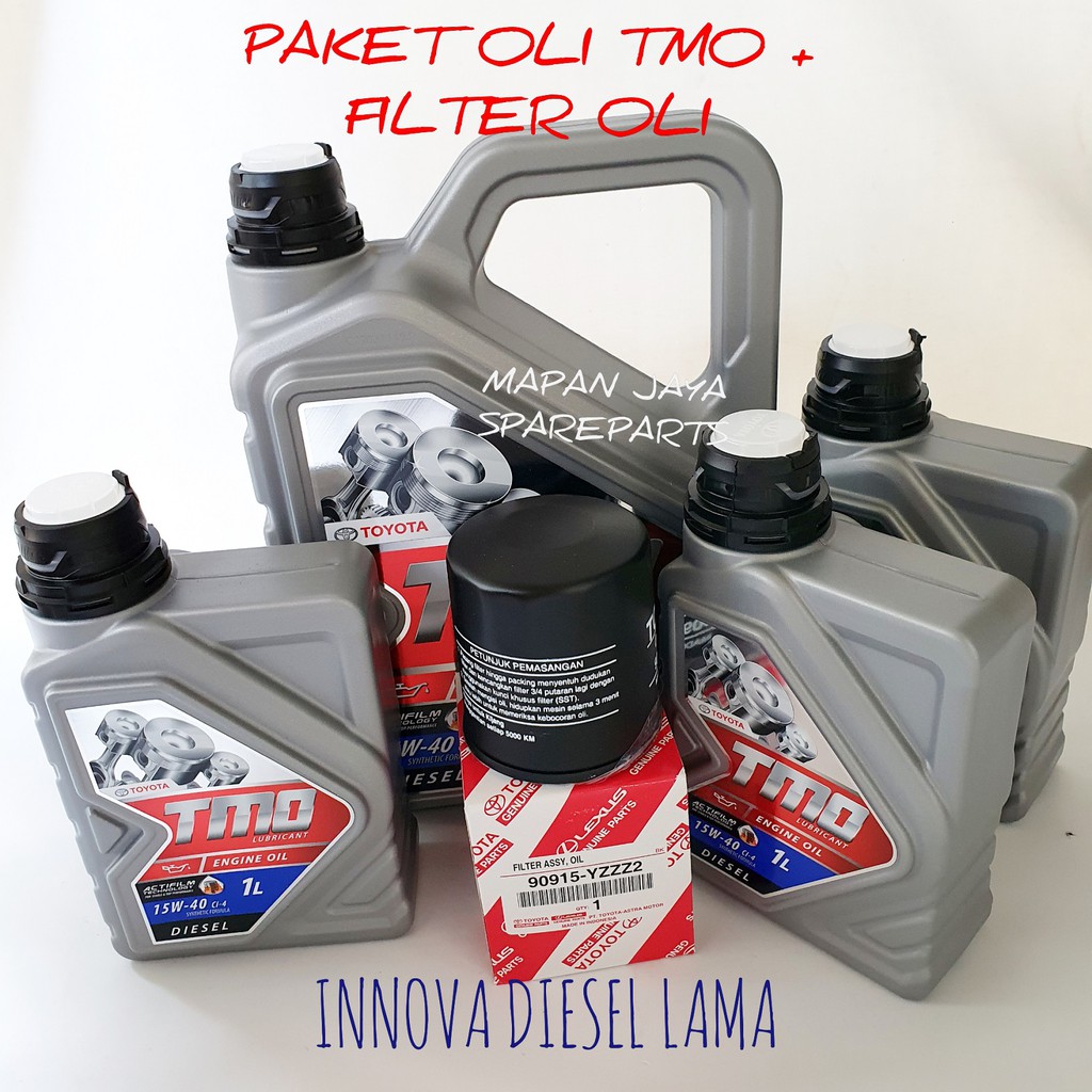 PAKET GANTI OLI TOYOTA TMO DIESEL 15W-40 - INNOVA DIESEL