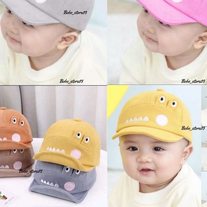 topi anak bayi laki laki perempuan lucu karakter crocodile premium-navy