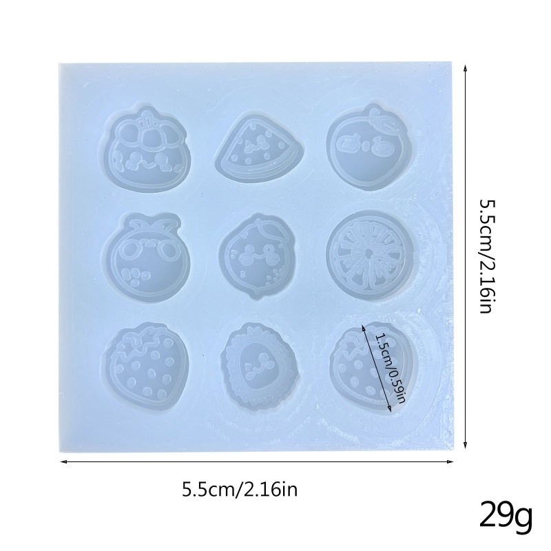 Siy Cetakan Silikon Bentuk Buah Mini Hollow Untuk Filler Epoxy Resin