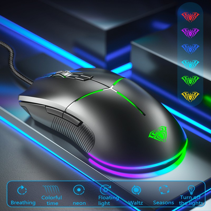 Mouse Gaming AULA F820 Slanted Eye-6400DPI-6Gear DPI-AULA F-820