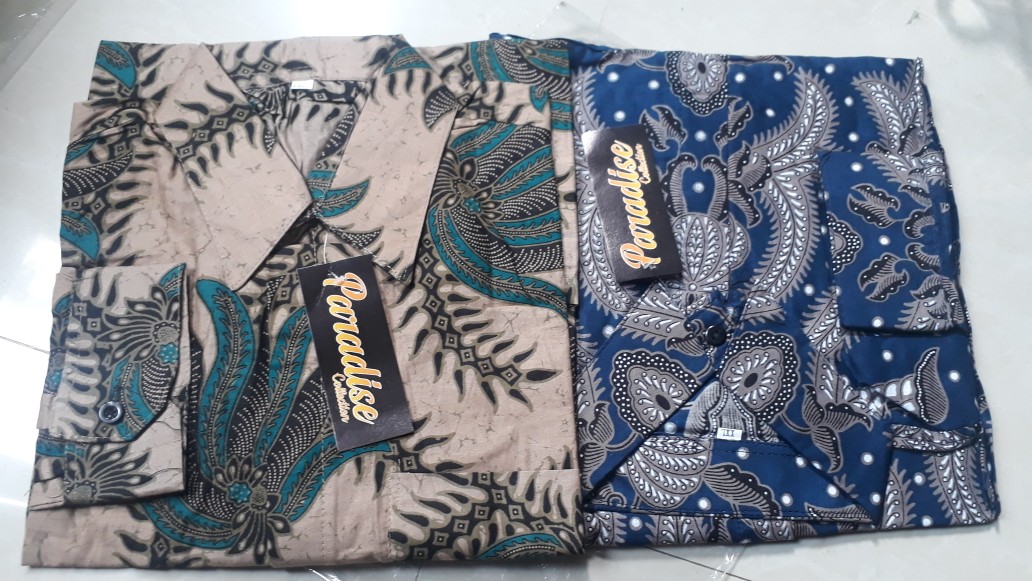 Baju Batik Pria Slimfit Big Size M L Xl Xxl Atasan Kemeja Batik Lengan Panjang Original