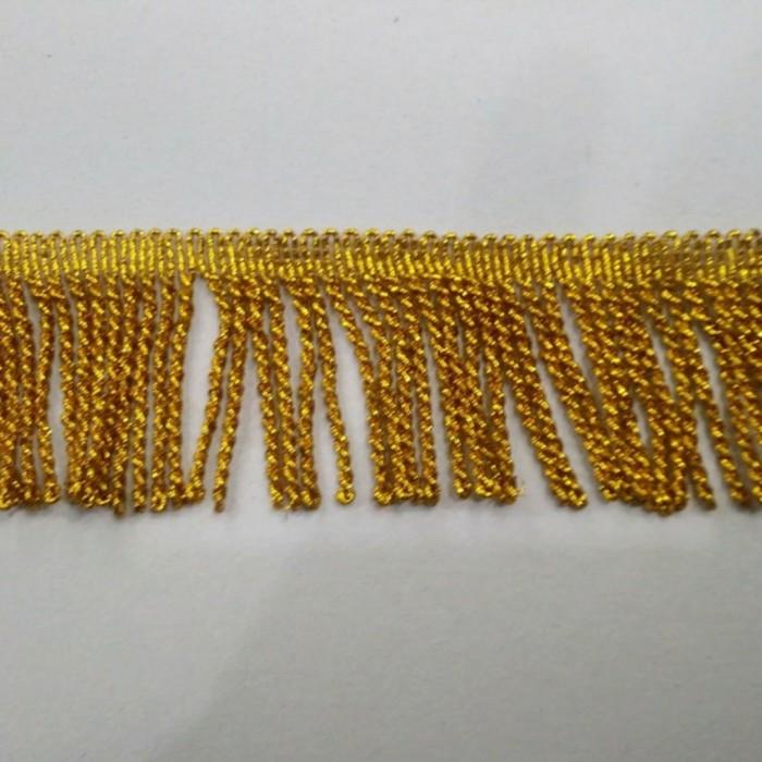 Clothes Renda Rumbai Gold Emas / Silver Perak (K-666)