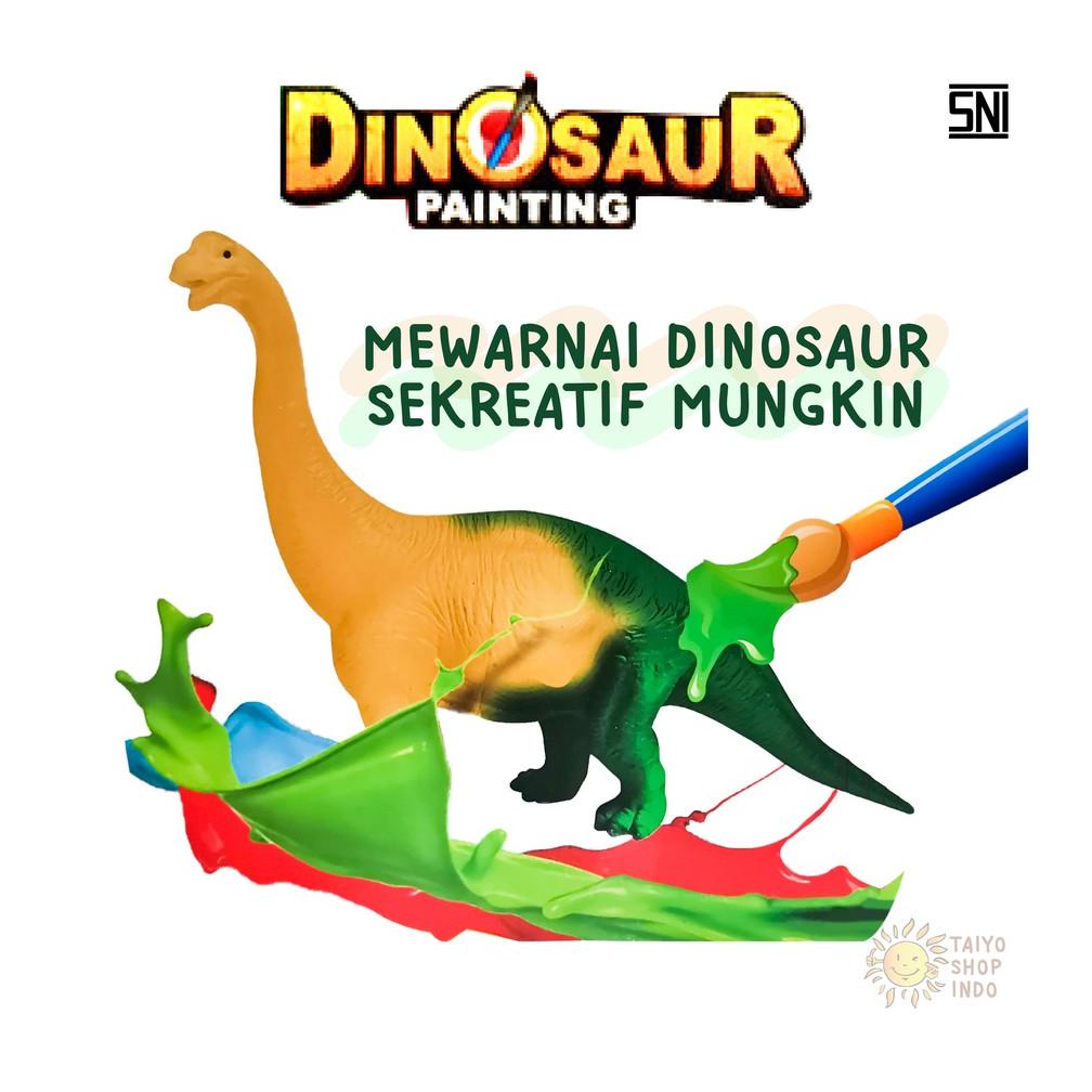 Mainan Anak Dinosaurus Dino Animal Painting Diy Edukasi Kreatif Warna