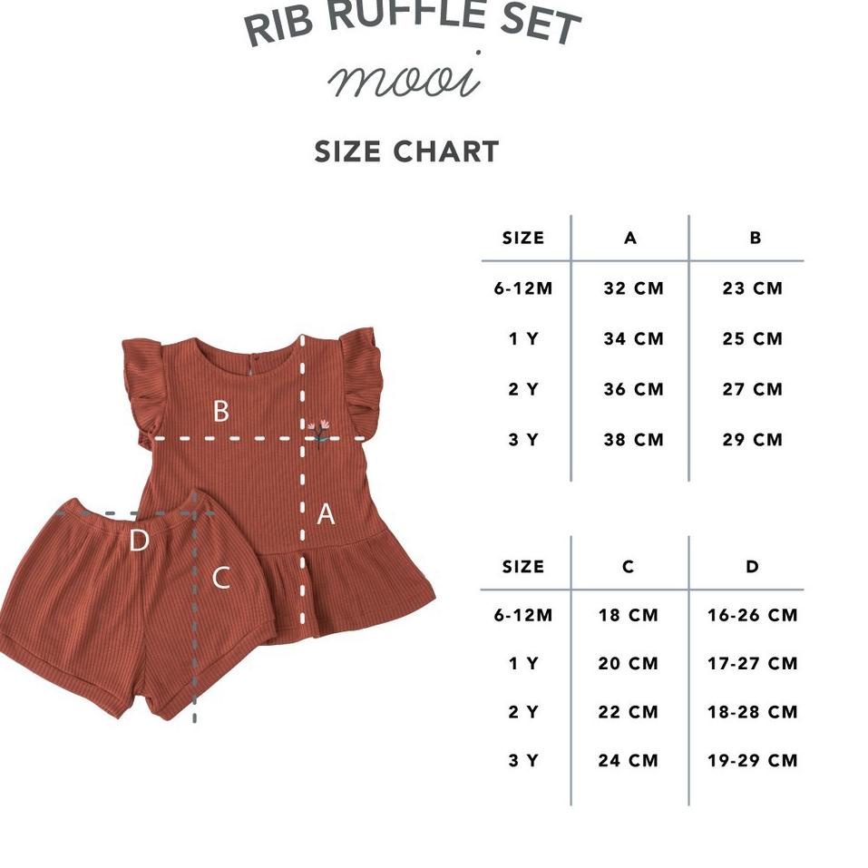 Mooi Rib Ruffle / Niki Rib Setelan