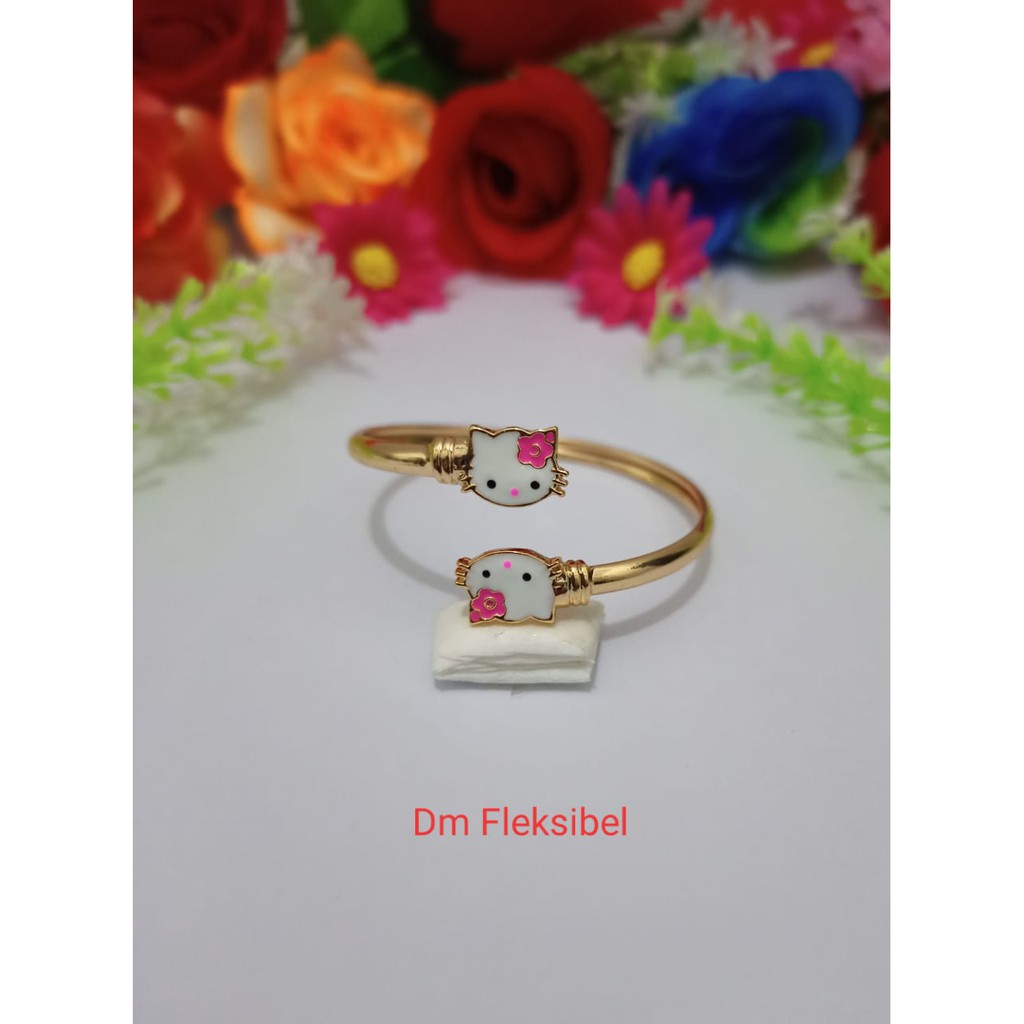 calistanauliolshop Gelang Anak Benggel Motif Hello Kitty (COD)