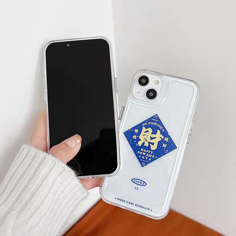 Case Bahan Akrilik Transparan Motif Fortune 13 Pro 13prm Untuk iPhone 11 7Plus 8Plus Xr XS 13 12 Pro Max