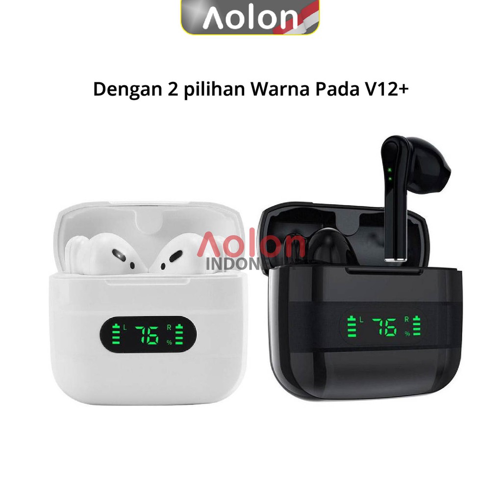 Aolon Earphone TWS V12+ Bluetooth Wireless 5.0-2