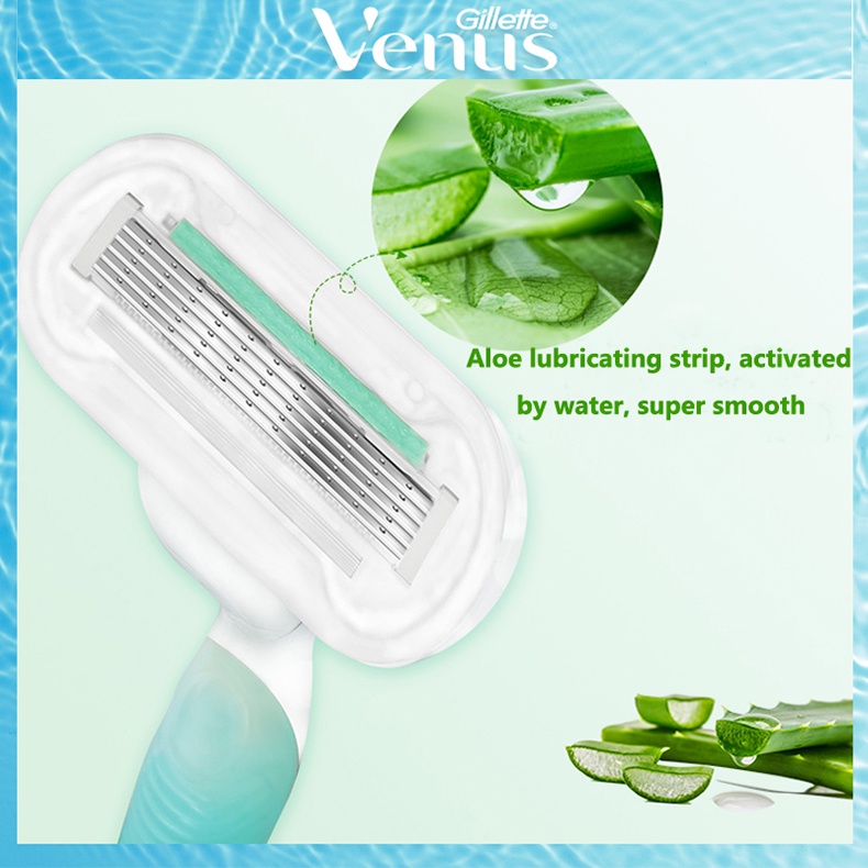 Gillette Venus Pisau Cukur Wanita Deluxe Halus 5lapisan Pisau Cukur Untuk Lady Sensitive Skin Hair Removal Replacement Blade Refill