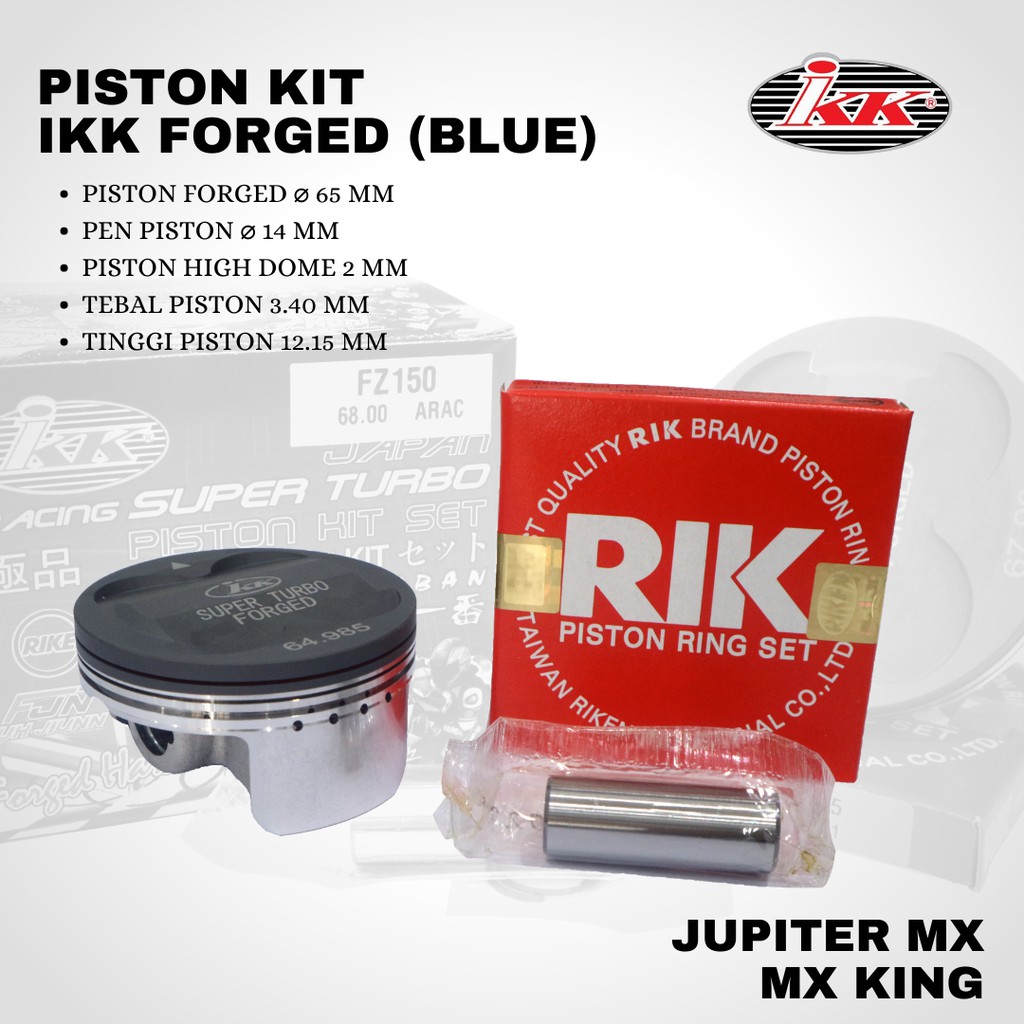 Piston IKK mx mx king 65 pin 14 forged Blue