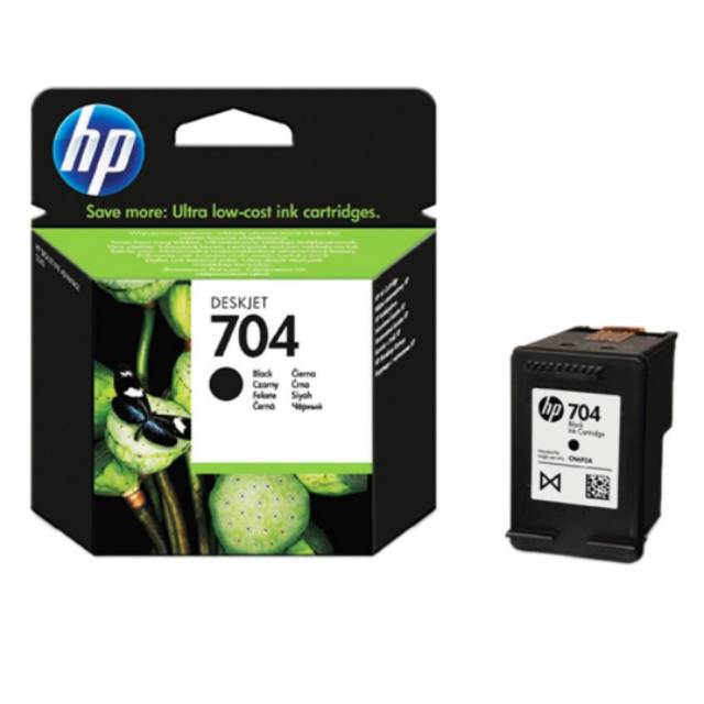 HP 704 Ink Cartridge Tinta Black Original