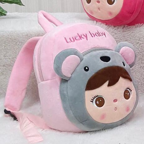 Tas ransel anak paud import boneka metoo lucky baby pretty angela korea souvernir koala panda