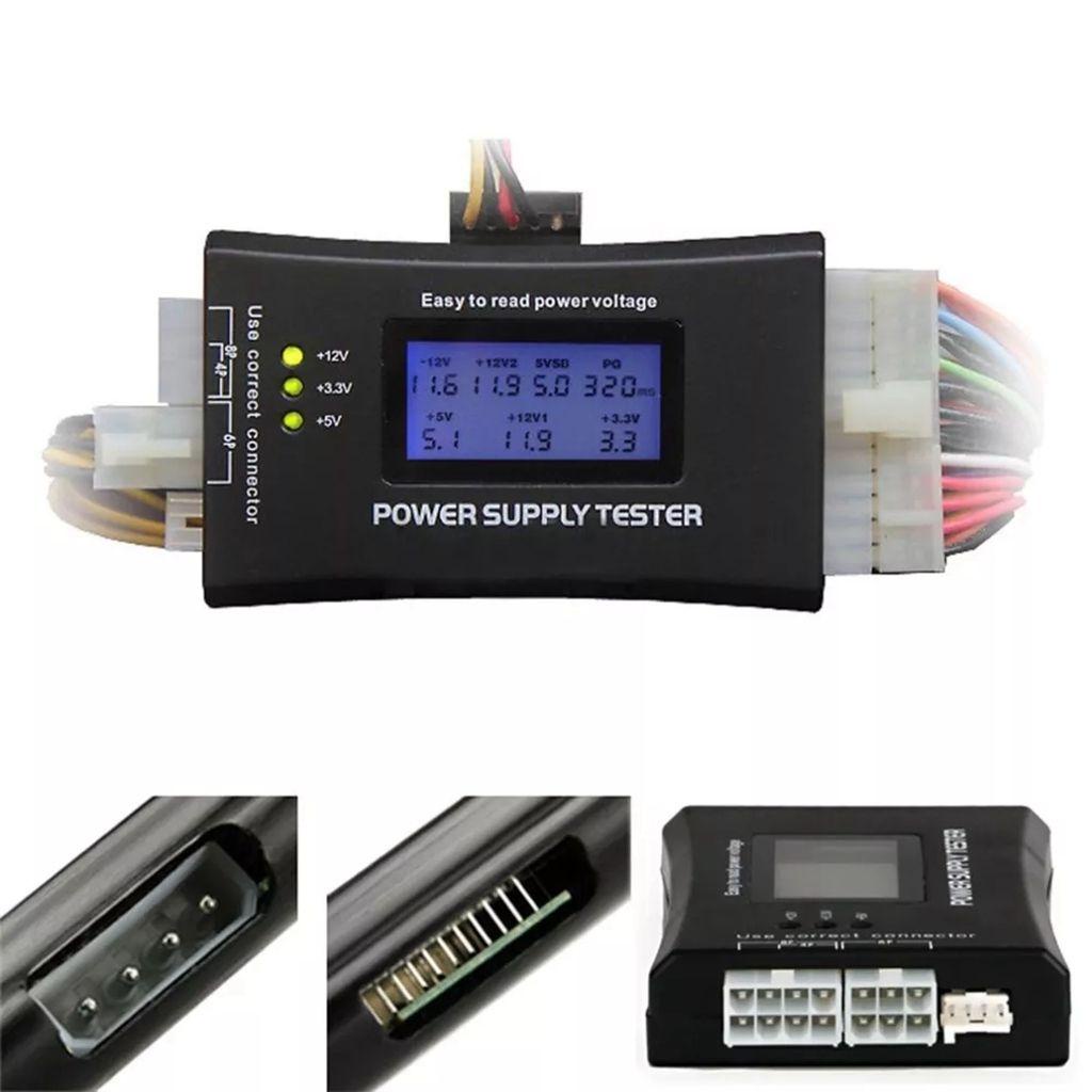 Rebuy Power Supply Tester Portable Diagnostik Komputer Untuk PSU ATX SATA HDD Quick Check Diagnostic Tester Tools