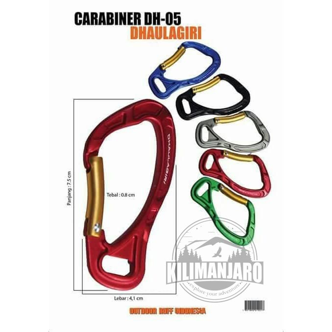 Carabiner Dhaulagiri DH 05 Gantungan Kunci Outdoor Camping