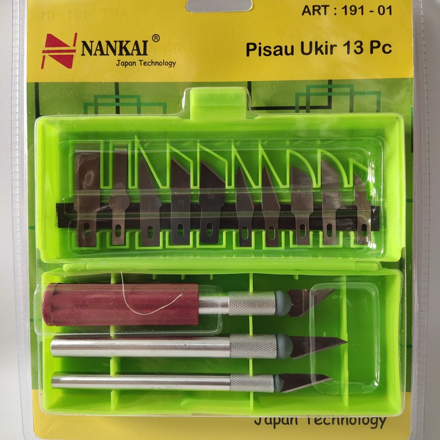 Pisau Ukir Nankai 13 Pcs Untuk Handcraft dan Kelapa Bonsai - BHQ