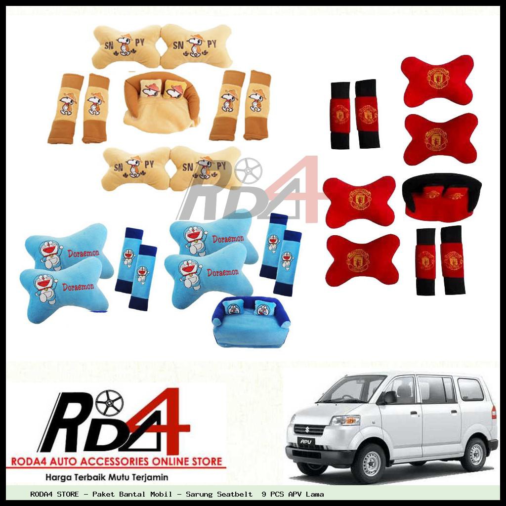 Paket Bantal Mobil - Sarung Seatbelt  9 PCS APV Lama