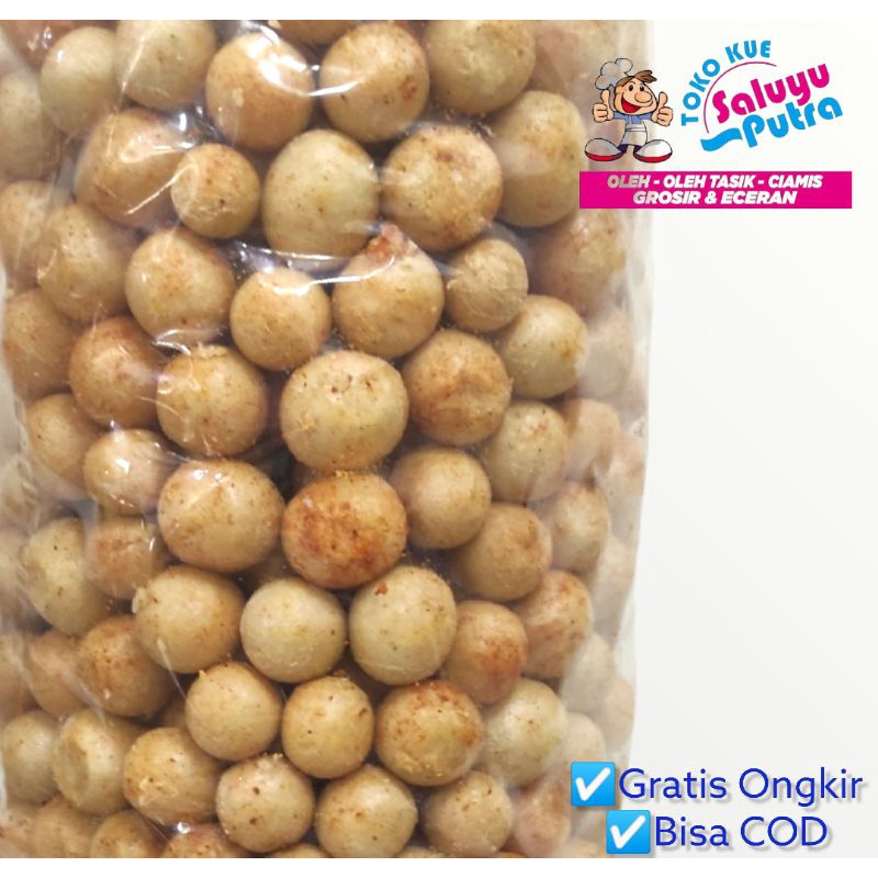 

Tahu Bulat Mini Kering Pedas Kiloan 200 gram