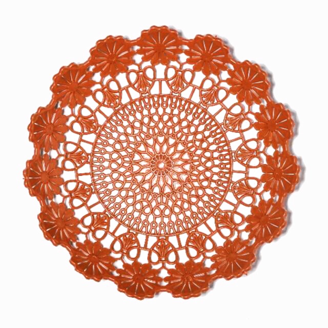 Grosir Piring Anyam Rotan Plastik 26cm Motif Bunga Lavender Besar